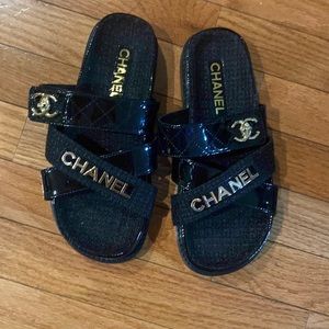 Chanel slides worn a few times